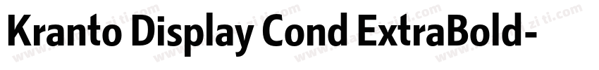 Kranto Display Cond ExtraBold字体转换